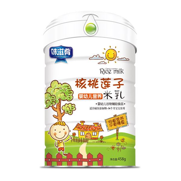 味滋肴嬰幼兒營(yíng)養(yǎng)米乳罐裝-核桃蓮子