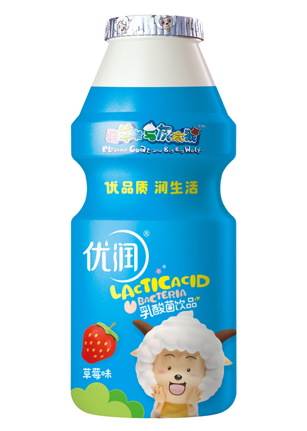 優(yōu)潤(rùn)草莓味乳酸菌飲品 單瓶