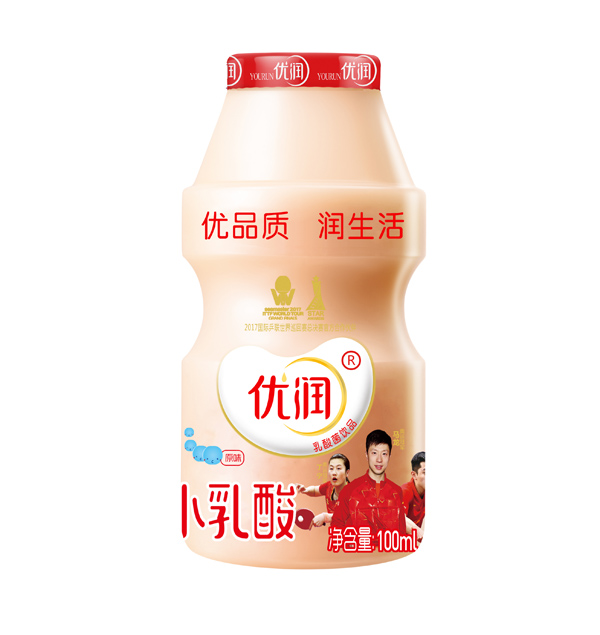 優(yōu)潤(rùn)乳酸菌飲品 100ml 小乳酸 瓶標(biāo)