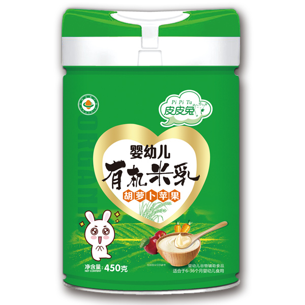 皮皮兔嬰幼兒有機(jī)米乳-胡蘿卜蘋果