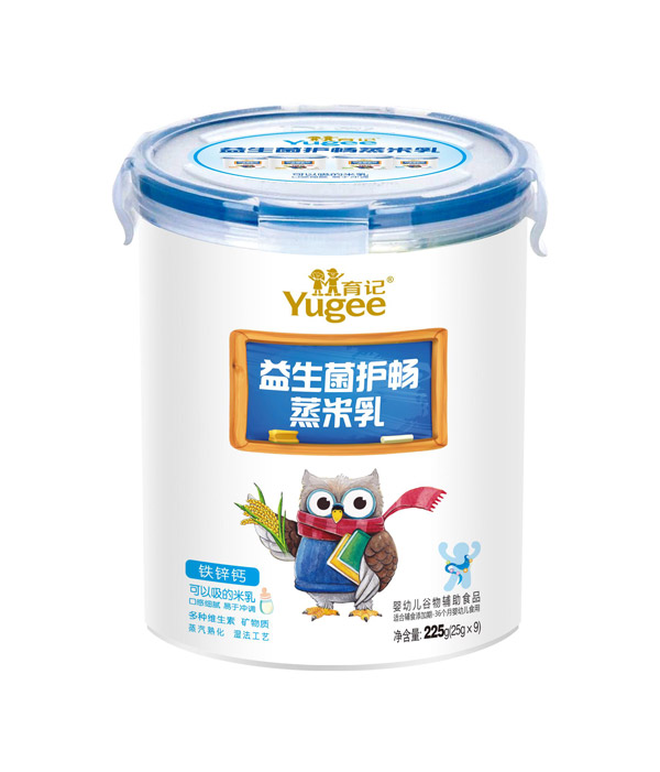 育記益生菌護(hù)暢蒸米乳-鐵鋅鈣225克樂扣裝