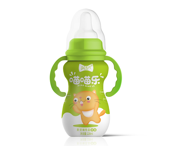 興生代喵喵樂果奶味飲品 原味綠色