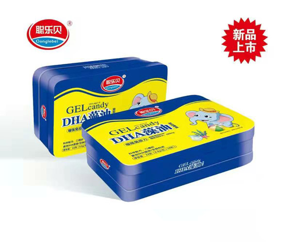 聰樂(lè)貝DHA藻油凝膠糖果 鐵盒裝