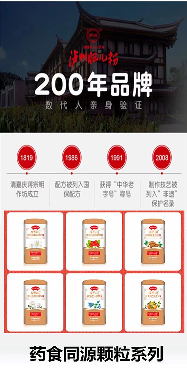 瀘州肥兒粉捷易潤藥食同源顆粒系列