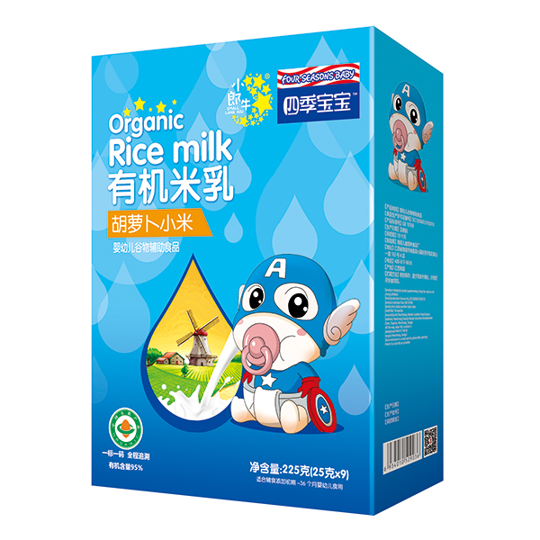 四季寶寶有機(jī)米乳盒裝-胡蘿卜小米