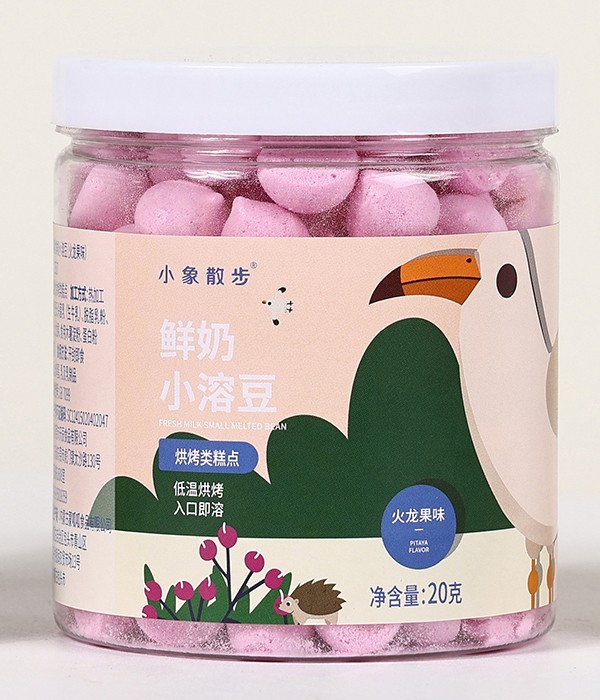 小象散步鮮奶小溶豆-火龍果味