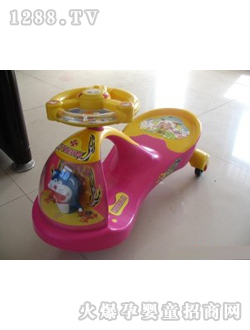 尼爾樂(lè)粉色卡通扭扭車