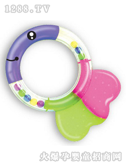 親親我玩具硅膠小魚(yú)手搖鈴