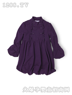 小豬班納女童長袖泡泡裙子