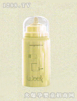 松道不銹鋼奶瓶黃色