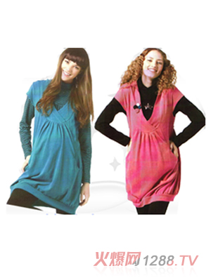 藍精靈紅綠孕婦裝組合