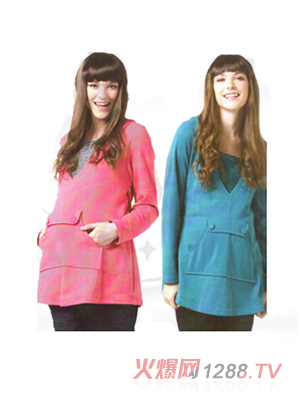 藍精靈綠色孕婦裝