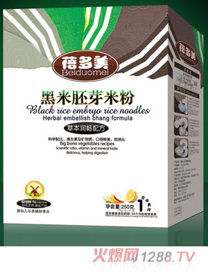 蓓多美草本潤(rùn)腸配方黑米胚芽米粉盒裝