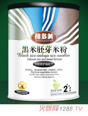 蓓多美鈣鐵鋅護(hù)暢配方黑米胚芽米粉