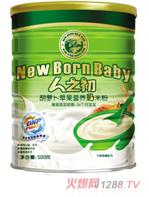 人之初胡蘿卜蘋果奶嬰幼米粉聽(tīng)裝
