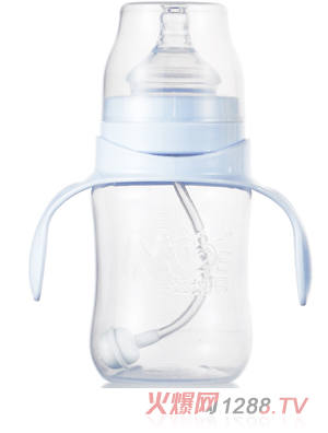 媽媽易240毫升順暢型PP全自動雙柄寬口奶瓶