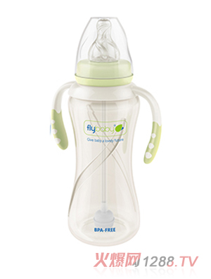 飛樂比PP雙柄標口瓢彩大奶瓶