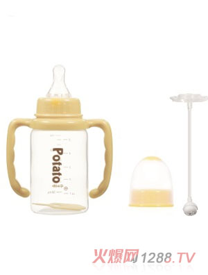 小土豆準口徑直角形雙柄自動小奶瓶