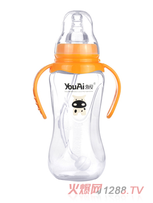 幼愛PP標(biāo)口帶柄自動吸經(jīng)典奶瓶240ml