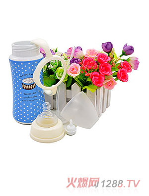 貝斯比幻彩瓷弧形寬口自動奶瓶