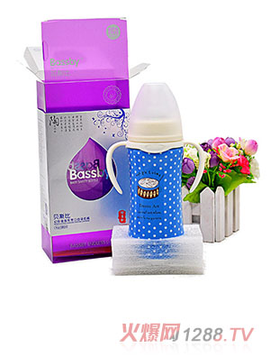 貝斯比幻彩瓷弧形寬口自動奶瓶280ML