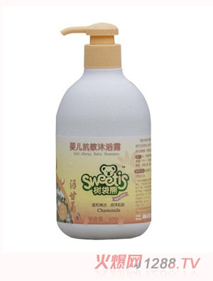 樹(shù)袋熊洋甘菊嬰兒抗敏沐浴露500ml