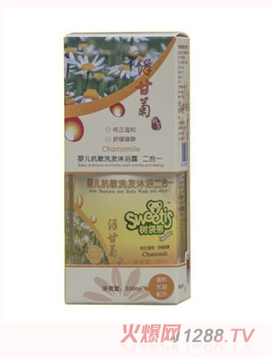 樹(shù)袋熊洋甘菊嬰兒抗敏洗發(fā)沐浴露二合一300ml