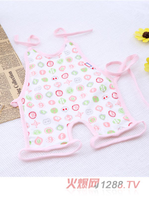 金色小魚(yú)單面竹纖維數(shù)字連腳肚兜