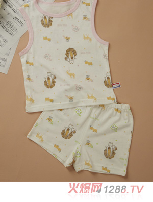 金色小魚精棉單面動(dòng)物樂園背心套