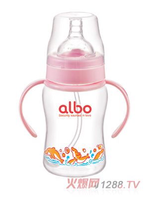 愛(ài)樂(lè)寶200mlPP自動(dòng)奶瓶粉紅