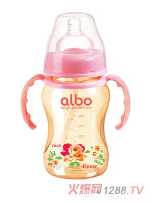 愛(ài)樂(lè)寶230mlPPSU寬口自動(dòng)奶瓶紅