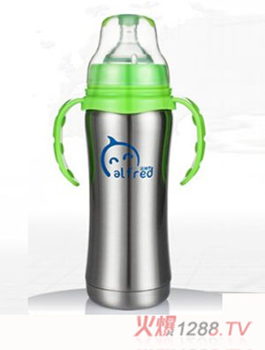藍精靈不銹鋼保溫奶瓶