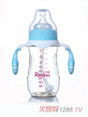 樂起寬口徑PPSU奶瓶藍(lán)色