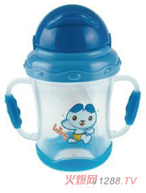 陽(yáng)光兔嬰兒吸管訓(xùn)練杯180ML藍(lán)色
