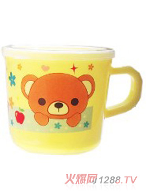 陽(yáng)光兔嬰兒牛奶杯黃色