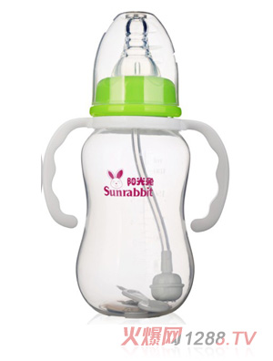 陽(yáng)光兔PP150ML標(biāo)口奶瓶綠色
