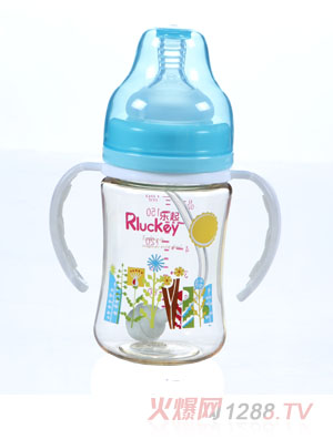 樂(lè)起180mlPPSU防滑奶瓶藍(lán)色