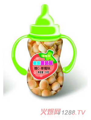 嘻嘻熊果蔬蛋奶酥維C 草莓味