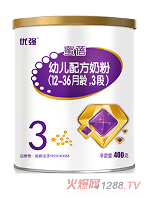 圣元優(yōu)強蜜蓓幼兒配方奶粉（12-36月齡，3段）400g