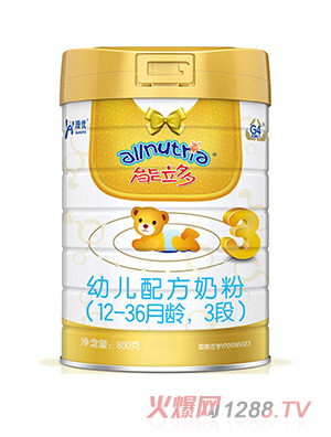 澳優(yōu)能立多幼兒配方奶粉（12-36月齡，3段）