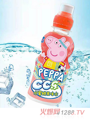 小豬佩奇CC樂(lè)水蜜桃果味水245ml