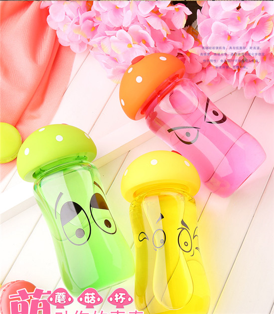 宜噠創(chuàng)意蘑菇帶蓋杯子耐熱防爆水晶玻璃杯