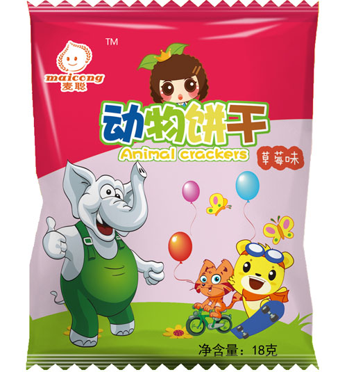 麥聰動物餅干草莓味