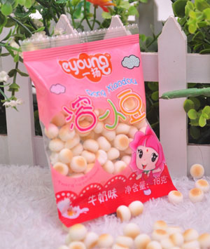 一揚牛奶味溶小豆18克紅色