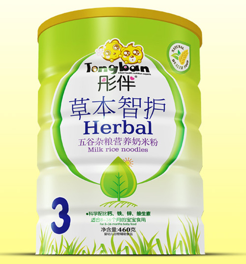 彤伴五谷雜糧草本智護(hù)奶米粉鐵聽裝3段