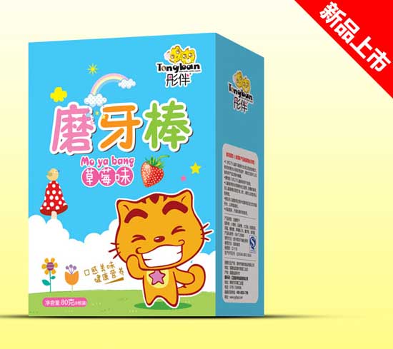 彤伴草莓味磨牙棒