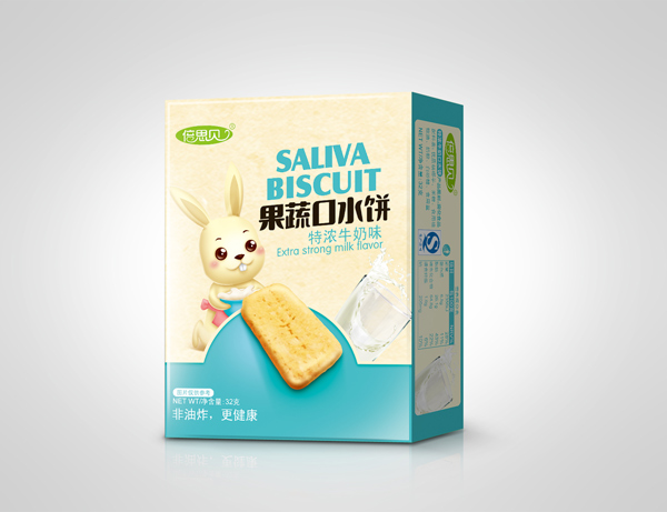 倍思貝特濃牛奶味蔬果口水餅長形