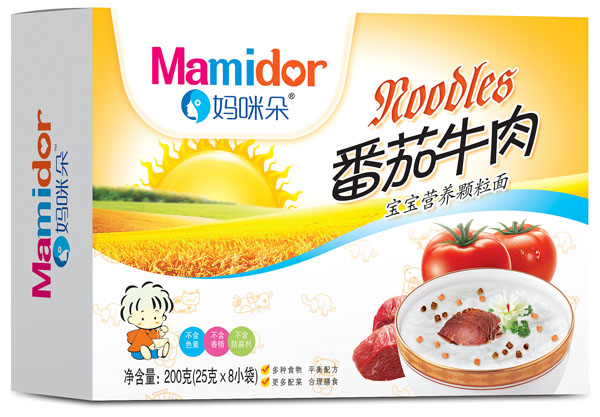 媽咪朵番茄牛肉寶寶營養(yǎng)顆粒面