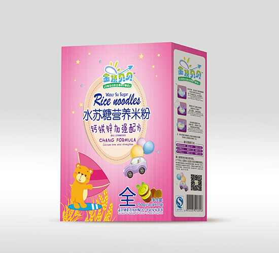 金頂貝貝鈣鐵鋅加強配方水蘇糖營養(yǎng)米粉盒裝