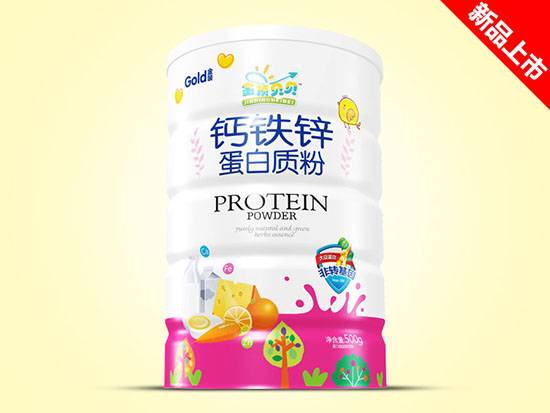 金頂貝貝蛋白質(zhì)粉500g鐵聽(tīng)-鈣鐵鋅